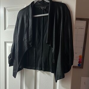 Black Open Front Cardigan